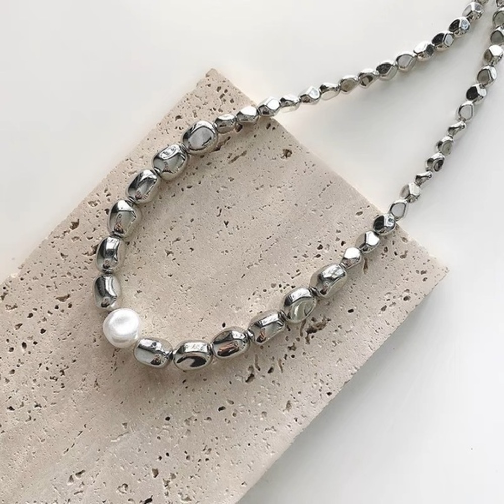 18K GP Fashion Silver beads necklace